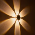 GLOBOSTAR® SOL  Μοντέρνο Φωτιστικό Τοίχου - Απλίκα LED 12W 1500lm 30° AC 220-240V Αδιάβροχο IP65 Θερμό Λευκό 2700K - CREE XPE Chip & TÜV SÜD Driver - Μαύρο Ματ - Μ12 x Π5.5 x Υ12cm