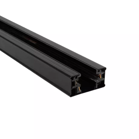 GLOBOSTAR® TRACKOLD-2PH  Διφασική Ράγα 3 Καλωδίων 2L+1N για Σύστημα Ράγας Trackold-2PH AC 220-240V IP20 - Μαύρο Ματ - Μ100 x Π5 x Υ1cm