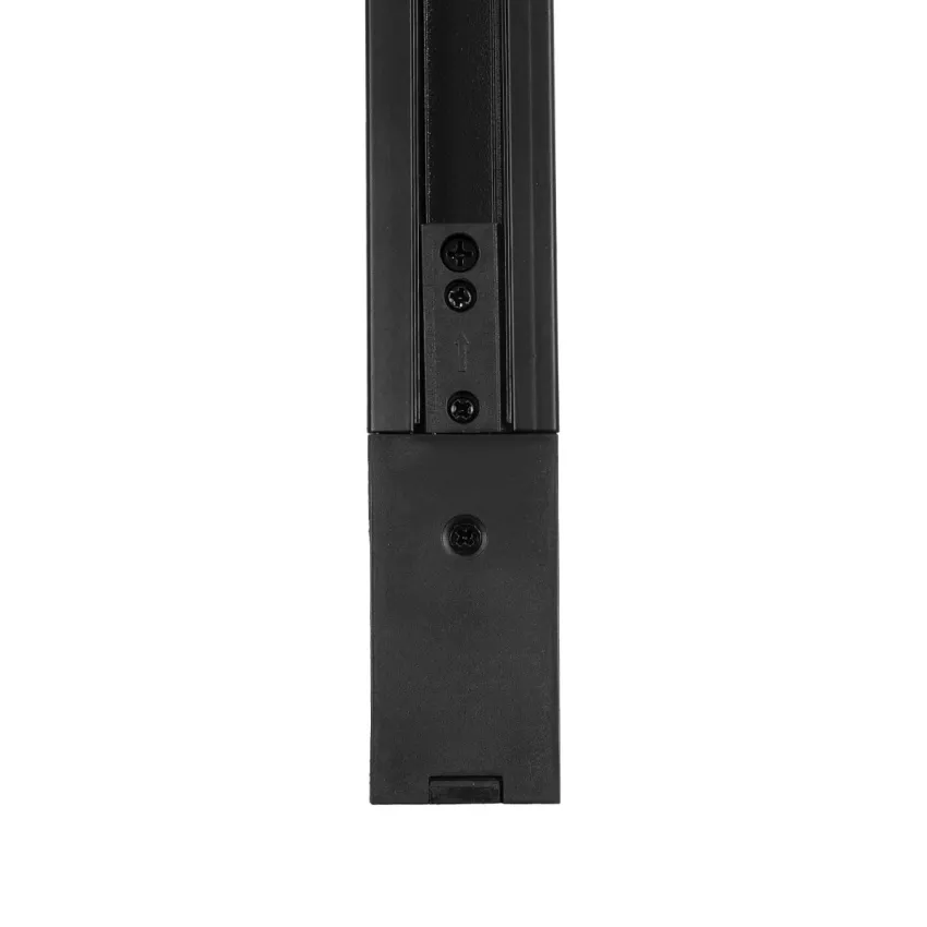GLOBOSTAR® TRACKOLD-2PH  Διφασική Ράγα 3 Καλωδίων 2L+1N για Σύστημα Ράγας Trackold-2PH AC 220-240V IP20 - Μαύρο Ματ - Μ100 x Π5 x Υ1cm