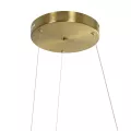 GLOBOSTAR® DEXTER  Μοντέρνο Κρεμαστό Φωτιστικό Οροφής LED 120W 13440lm 300° AC 220-240V IP20 Ρυθμιζόμενο Λευκό CCT με Χειριστήριο από 2700K έως 6000K Dimmable - Lumileds SMD Chip - Χρυσό Βούρτσας - Μ103 x Π103 x Υ30cm