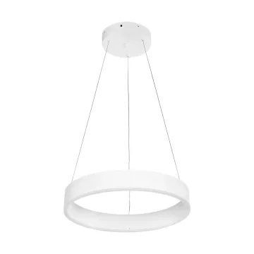 GLOBOSTAR® VENOM  Μοντέρνο Κρεμαστό Φωτιστικό Οροφής LED 30W 3513lm 120° AC 220-240V IP20 Ρυθμιζόμενο Λευκό CCT με Χειριστήριο από 2700K έως 6000K Dimmable - Lumileds SMD Chip - Λευκό Ματ - Μ40 x Π40 x Υ6.5cm