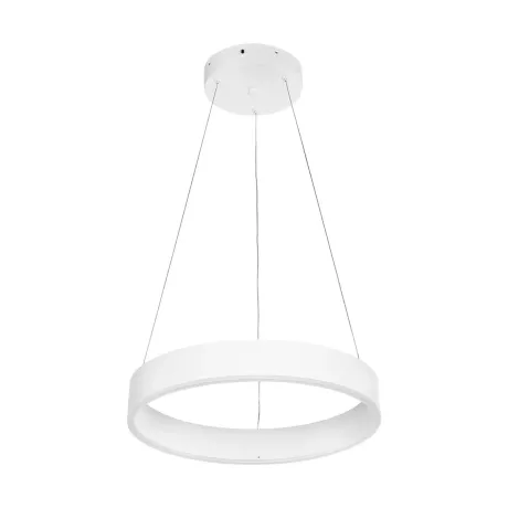 GLOBOSTAR® VENOM  Μοντέρνο Κρεμαστό Φωτιστικό Οροφής LED 30W 3513lm 120° AC 220-240V IP20 Ρυθμιζόμενο Λευκό CCT με Χειριστήριο από 2700K έως 6000K Dimmable - Lumileds SMD Chip - Λευκό Ματ - Μ40 x Π40 x Υ6.5cm