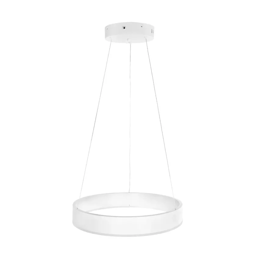 GLOBOSTAR® VENOM  Μοντέρνο Κρεμαστό Φωτιστικό Οροφής LED 30W 3513lm 120° AC 220-240V IP20 Ρυθμιζόμενο Λευκό CCT με Χειριστήριο από 2700K έως 6000K Dimmable - Lumileds SMD Chip - Λευκό Ματ - Μ40 x Π40 x Υ6.5cm