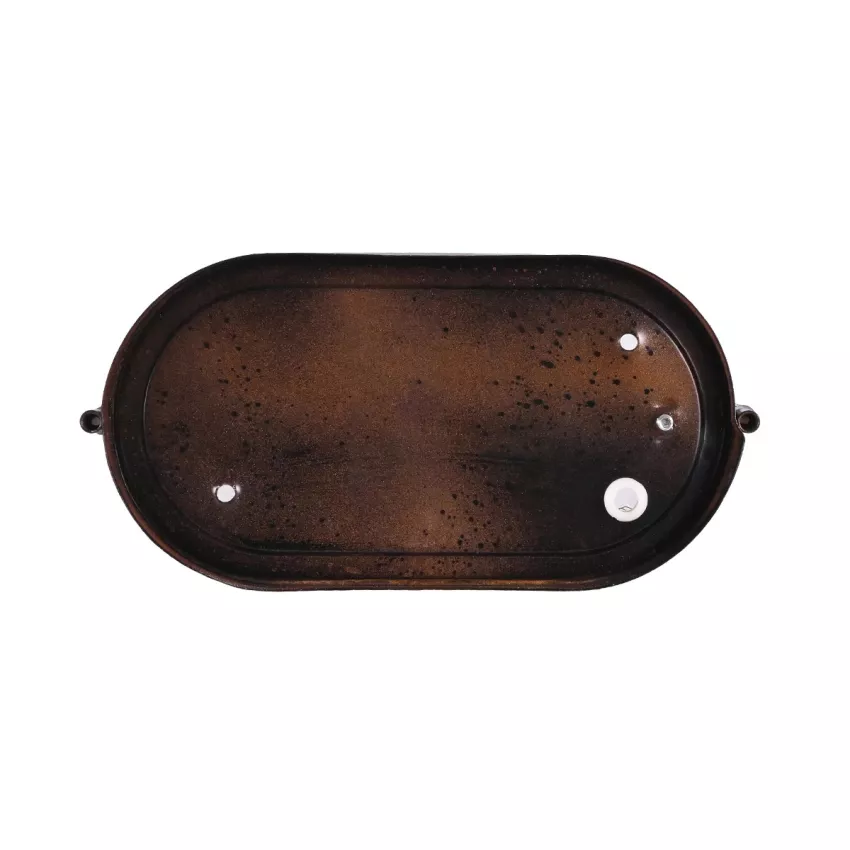 GLOBOSTAR® BOATLIGHT  Vintage Φωτιστικό Καραβοχελώνα Τοίχου & Οροφής με Ντουί 1 x E27 AC 220-240V Αδιάβροχο IP65 - Χάλκινο Παλαιωμένο Εφέ Σκουριάς Ματ - Μ21 x Π10.4 x Υ9cm