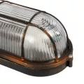 GLOBOSTAR® BOATLIGHT  Vintage Φωτιστικό Καραβοχελώνα Τοίχου & Οροφής με Ντουί 1 x E27 AC 220-240V Αδιάβροχο IP65 - Χάλκινο Παλαιωμένο Εφέ Σκουριάς Ματ - Μ21 x Π10.4 x Υ9cm