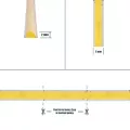 GLOBOSTAR® BEE  Ταινία LED 9W/m 990lm/m 120° DC 24V IP20 384 x COB Chip/m Ψυχρό Λευκό 6000K Dimmable - Μ500 x Π0.5 x Υ0.2cm - Ρολό 5 Μέτρων