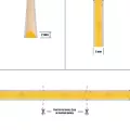GLOBOSTAR® BEE  Ταινία LED 9W/m 900lm/m 120° DC 24V IP20 384 x COB Chip/m Φυσικό Λευκό 4500K Dimmable - Μ500 x Π0.5 x Υ0.2cm - Ρολό 5 Μέτρων