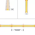 GLOBOSTAR® BEE  Ταινία LED 8W/m 880lm/m 120° DC 24V IP20 320 x COB Chip/m Ψυχρό Λευκό 6000K Dimmable - Μ500 x Π0.8 x Υ0.2cm - Ρολό 5 Μέτρων