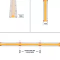 GLOBOSTAR® BEE  Ταινία LED 8W/m 720lm/m 120° DC 24V IP20 320 x COB Chip/m Θερμό Λευκό 2700K Dimmable - Sanan COB Chip - Μ500 x Π0.8 x Υ0.2cm - Ρολό 5 Μέτρων
