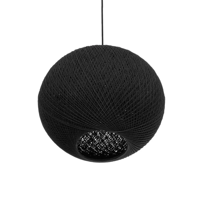 GLOBOSTAR® SOLEI  Boho Κρεμαστό Φωτιστικό Οροφής με Ντουί 1 x E27 AC 220-240V IP20 - Μαύρο - M40 x Π40 x Υ45cm