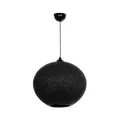 GLOBOSTAR® SOLEI  Boho Κρεμαστό Φωτιστικό Οροφής με Ντουί 1 x E27 AC 220-240V IP20 - Μαύρο - M30 x Π30 x Υ35cm