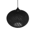 GLOBOSTAR® SOLEI  Boho Κρεμαστό Φωτιστικό Οροφής με Ντουί 1 x E27 AC 220-240V IP20 - Μαύρο - M30 x Π30 x Υ35cm