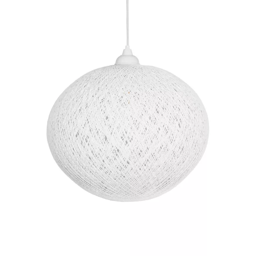 GLOBOSTAR® SOLEI  Boho Κρεμαστό Φωτιστικό Οροφής με Ντουί 1 x E27 AC 220-240V IP20 - Λευκό - M40 x Π40 x Υ45cm