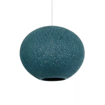 GLOBOSTAR® SOLEI  Boho Κρεμαστό Φωτιστικό Οροφής με Ντουί 1 x E27 AC 220-240V IP20 - Τιρκουάζ - M40 x Π40 x Υ45cm