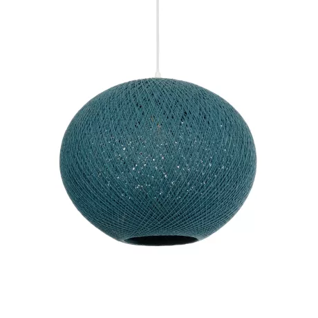 GLOBOSTAR® SOLEI  Boho Κρεμαστό Φωτιστικό Οροφής με Ντουί 1 x E27 AC 220-240V IP20 - Τιρκουάζ - M40 x Π40 x Υ45cm