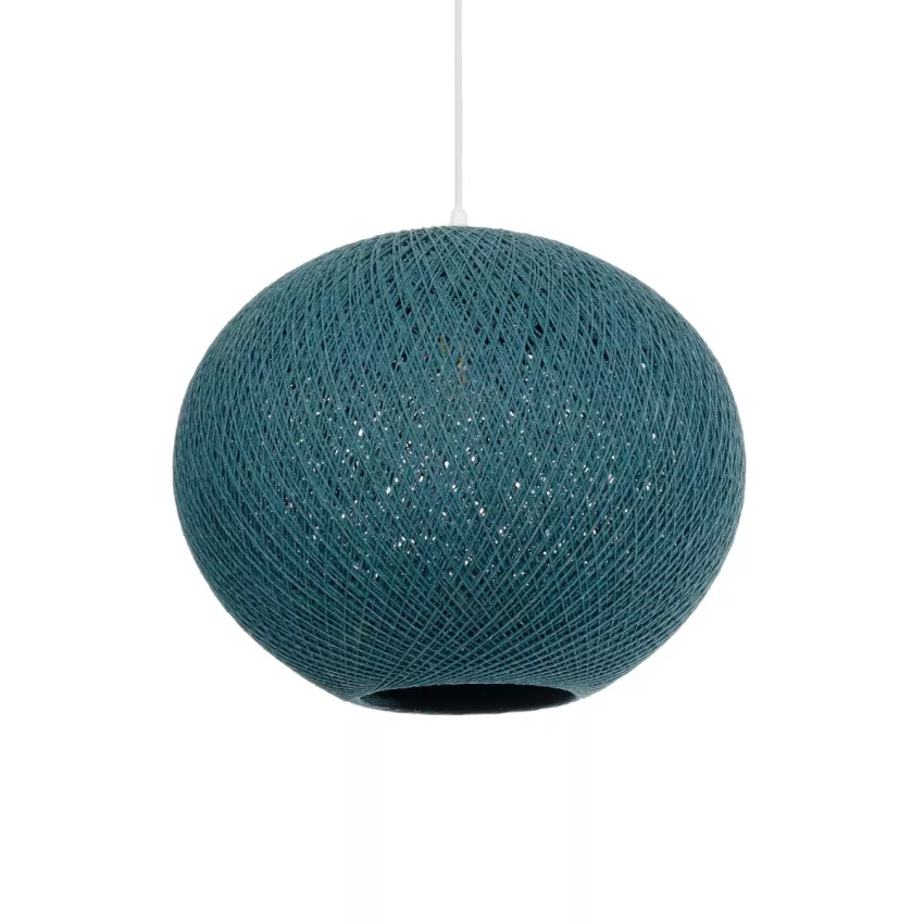 GLOBOSTAR® SOLEI  Boho Κρεμαστό Φωτιστικό Οροφής με Ντουί 1 x E27 AC 220-240V IP20 - Τιρκουάζ - M40 x Π40 x Υ45cm