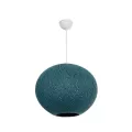 GLOBOSTAR® SOLEI  Boho Κρεμαστό Φωτιστικό Οροφής με Ντουί 1 x E27 AC 220-240V IP20 - Τιρκουάζ - M40 x Π40 x Υ45cm