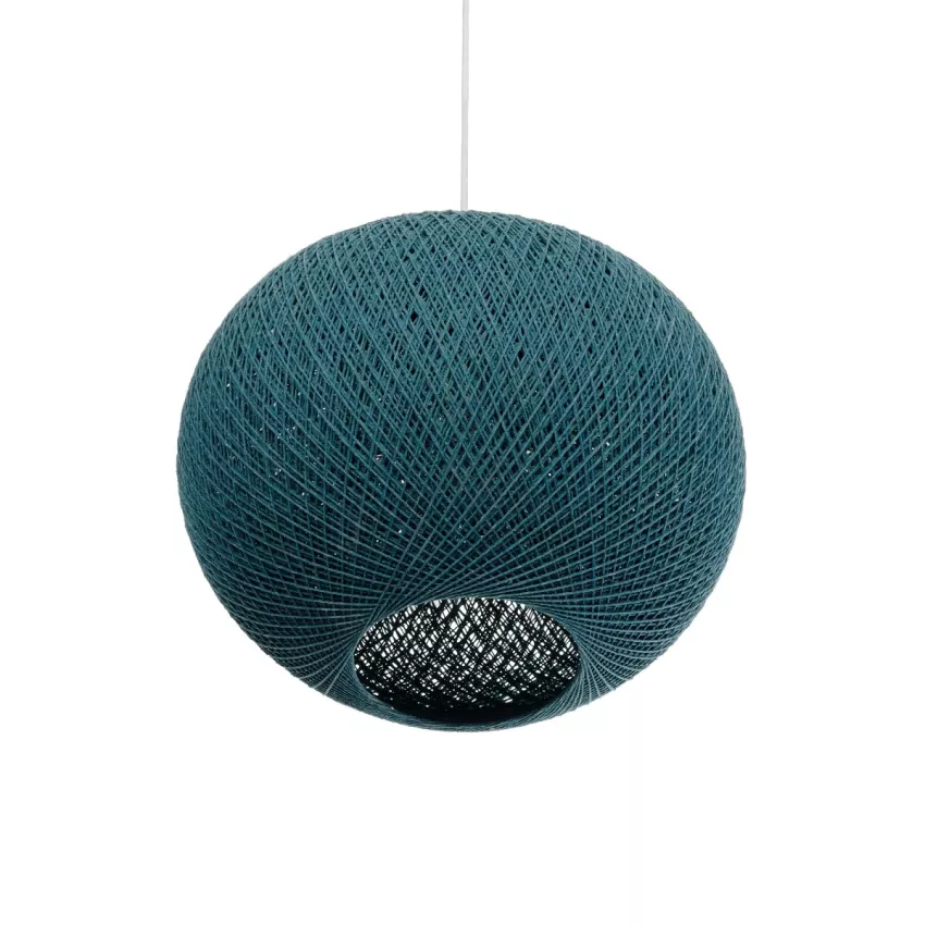 GLOBOSTAR® SOLEI  Boho Κρεμαστό Φωτιστικό Οροφής με Ντουί 1 x E27 AC 220-240V IP20 - Τιρκουάζ - M40 x Π40 x Υ45cm