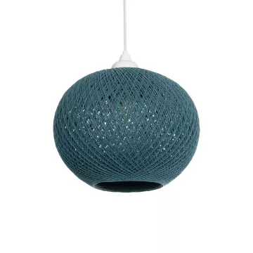 GLOBOSTAR® SOLEI  Boho Κρεμαστό Φωτιστικό Οροφής με Ντουί 1 x E27 AC 220-240V IP20 - Τιρκουάζ - M30 x Π30 x Υ35cm