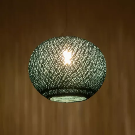 GLOBOSTAR® SOLEI  Boho Κρεμαστό Φωτιστικό Οροφής με Ντουί 1 x E27 AC 220-240V IP20 - Τιρκουάζ - M30 x Π30 x Υ35cm