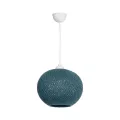 GLOBOSTAR® SOLEI  Boho Κρεμαστό Φωτιστικό Οροφής με Ντουί 1 x E27 AC 220-240V IP20 - Τιρκουάζ - M30 x Π30 x Υ35cm