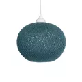 GLOBOSTAR® SOLEI  Boho Κρεμαστό Φωτιστικό Οροφής με Ντουί 1 x E27 AC 220-240V IP20 - Τιρκουάζ - M30 x Π30 x Υ35cm