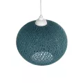 GLOBOSTAR® SOLEI  Boho Κρεμαστό Φωτιστικό Οροφής με Ντουί 1 x E27 AC 220-240V IP20 - Τιρκουάζ - M30 x Π30 x Υ35cm