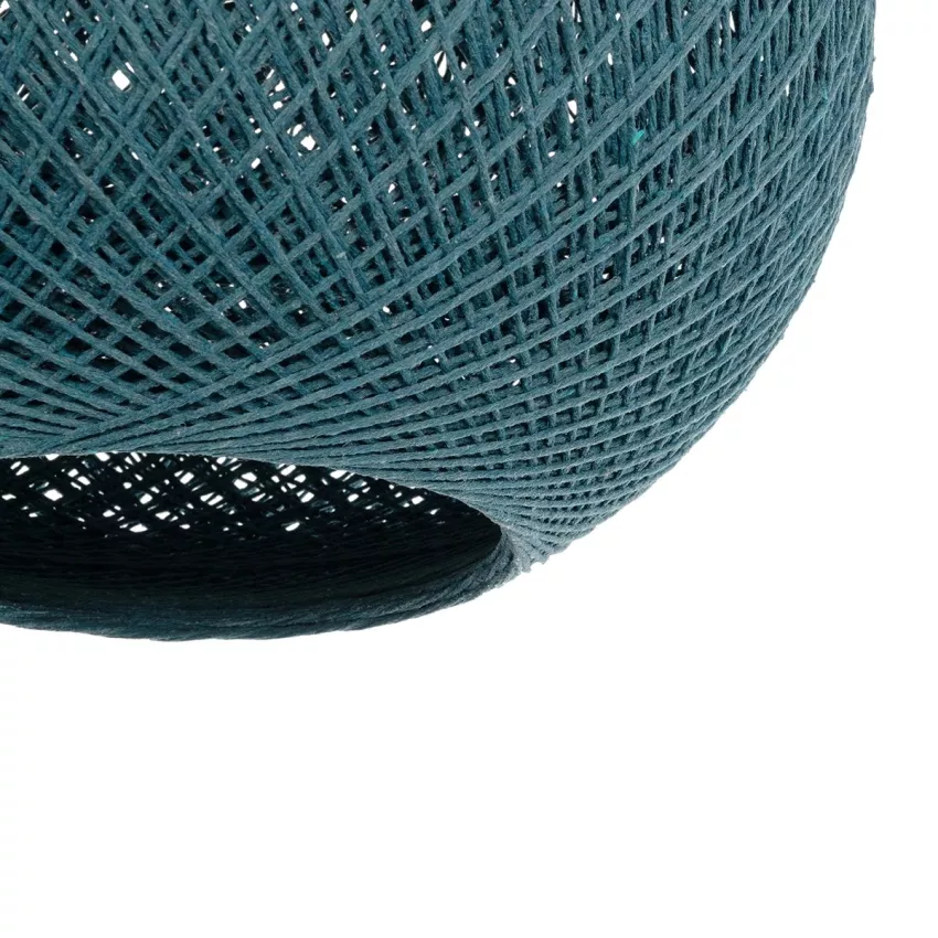 GLOBOSTAR® SOLEI  Boho Κρεμαστό Φωτιστικό Οροφής με Ντουί 1 x E27 AC 220-240V IP20 - Τιρκουάζ - M30 x Π30 x Υ35cm