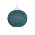 GLOBOSTAR® SOLEI  Boho Κρεμαστό Φωτιστικό Οροφής με Ντουί 1 x E27 AC 220-240V IP20 - Τιρκουάζ - M20 x Π20 x Υ25cm