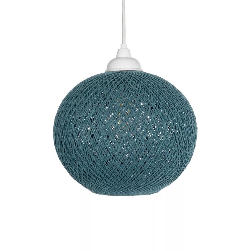 GLOBOSTAR® SOLEI  Boho Κρεμαστό Φωτιστικό Οροφής με Ντουί 1 x E27 AC 220-240V IP20 - Τιρκουάζ - M20 x Π20 x Υ25cm