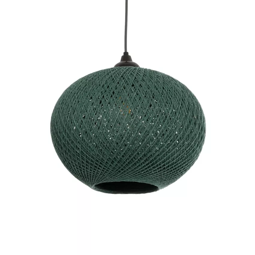 GLOBOSTAR® SOLEI  Boho Κρεμαστό Φωτιστικό Οροφής με Ντουί 1 x E27 AC 220-240V IP20 - Πράσινο - M30 x Π30 x Υ35cm