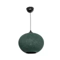 GLOBOSTAR® SOLEI  Boho Κρεμαστό Φωτιστικό Οροφής με Ντουί 1 x E27 AC 220-240V IP20 - Πράσινο - M30 x Π30 x Υ35cm