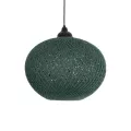 GLOBOSTAR® SOLEI  Boho Κρεμαστό Φωτιστικό Οροφής με Ντουί 1 x E27 AC 220-240V IP20 - Πράσινο - M30 x Π30 x Υ35cm