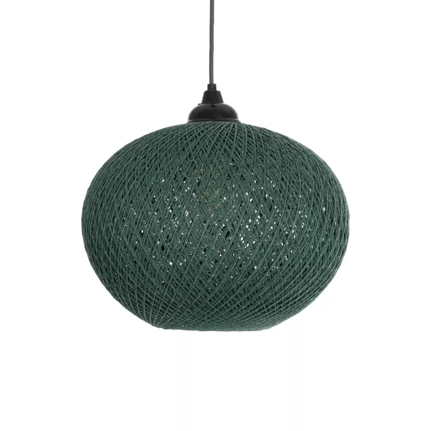 GLOBOSTAR® SOLEI  Boho Κρεμαστό Φωτιστικό Οροφής με Ντουί 1 x E27 AC 220-240V IP20 - Πράσινο - M30 x Π30 x Υ35cm
