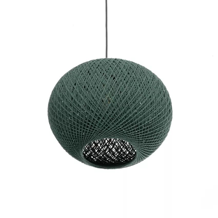 GLOBOSTAR® SOLEI  Boho Κρεμαστό Φωτιστικό Οροφής με Ντουί 1 x E27 AC 220-240V IP20 - Πράσινο - M30 x Π30 x Υ35cm