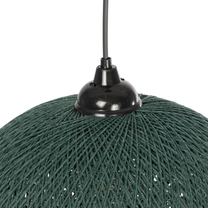 GLOBOSTAR® SOLEI  Boho Κρεμαστό Φωτιστικό Οροφής με Ντουί 1 x E27 AC 220-240V IP20 - Πράσινο - M30 x Π30 x Υ35cm