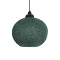 GLOBOSTAR® SOLEI  Boho Κρεμαστό Φωτιστικό Οροφής με Ντουί 1 x E27 AC 220-240V IP20 - Πράσινο - M20 x Π20 x Υ25cm