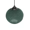 GLOBOSTAR® SOLEI  Boho Κρεμαστό Φωτιστικό Οροφής με Ντουί 1 x E27 AC 220-240V IP20 - Πράσινο - M20 x Π20 x Υ25cm