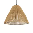 GLOBOSTAR® HUTT  Boho Κρεμαστό Φωτιστικό Οροφής με Ντουί 1 x E27 AC 220-240V IP20 - Μπεζ - M50 x Π50 x Υ40cm