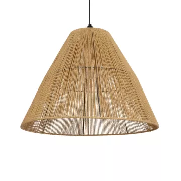 GLOBOSTAR® HUTT  Boho Κρεμαστό Φωτιστικό Οροφής με Ντουί 1 x E27 AC 220-240V IP20 - Μπεζ - M50 x Π50 x Υ40cm