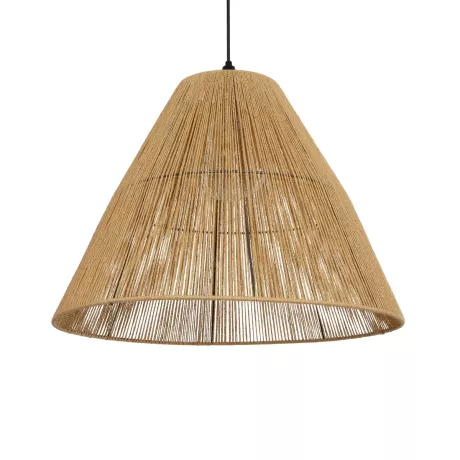 GLOBOSTAR® HUTT  Boho Κρεμαστό Φωτιστικό Οροφής με Ντουί 1 x E27 AC 220-240V IP20 - Μπεζ - M50 x Π50 x Υ40cm
