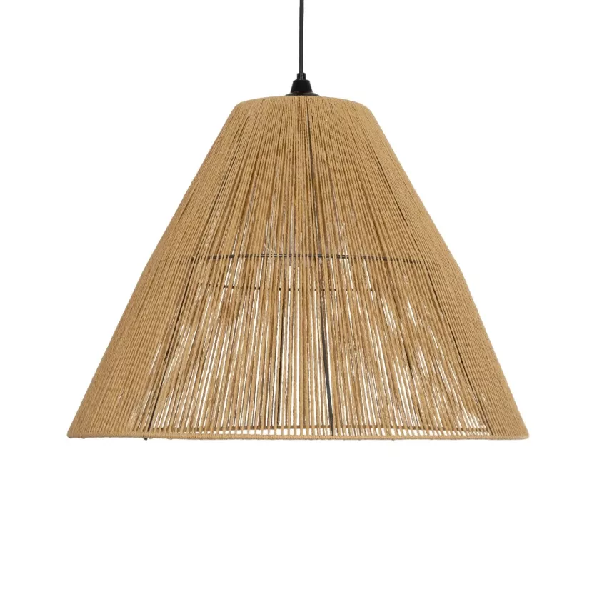 GLOBOSTAR® HUTT  Boho Κρεμαστό Φωτιστικό Οροφής με Ντουί 1 x E27 AC 220-240V IP20 - Μπεζ - M50 x Π50 x Υ40cm