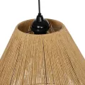 GLOBOSTAR® HUTT  Boho Κρεμαστό Φωτιστικό Οροφής με Ντουί 1 x E27 AC 220-240V IP20 - Μπεζ - M50 x Π50 x Υ40cm