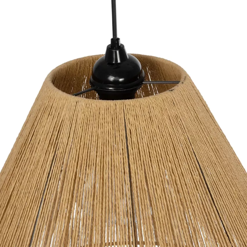 GLOBOSTAR® HUTT  Boho Κρεμαστό Φωτιστικό Οροφής με Ντουί 1 x E27 AC 220-240V IP20 - Μπεζ - M50 x Π50 x Υ40cm
