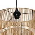GLOBOSTAR® ROXXI  Boho Κρεμαστό Φωτιστικό Οροφής με Ντουί 1 x E27 AC 220-240V IP20 - Μπεζ - M35 x Π35 x Υ37cm