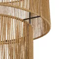 GLOBOSTAR® ROXXI  Boho Κρεμαστό Φωτιστικό Οροφής με Ντουί 1 x E27 AC 220-240V IP20 - Μπεζ - M35 x Π35 x Υ37cm
