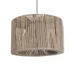 GLOBOSTAR® ZYLINDER  Boho Κρεμαστό Φωτιστικό Οροφής με Ντουί 1 x E27 AC 220-240V IP20 - Μπεζ - M50 x Π50 x Υ32cm