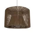 GLOBOSTAR® ZYLINDER  Boho Κρεμαστό Φωτιστικό Οροφής με Ντουί 1 x E27 AC 220-240V IP20 - Καφέ - M80 x Π80 x Υ51cm