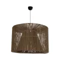 GLOBOSTAR® ZYLINDER  Boho Κρεμαστό Φωτιστικό Οροφής με Ντουί 1 x E27 AC 220-240V IP20 - Καφέ - M80 x Π80 x Υ51cm