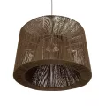 GLOBOSTAR® ZYLINDER  Boho Κρεμαστό Φωτιστικό Οροφής με Ντουί 1 x E27 AC 220-240V IP20 - Καφέ - M80 x Π80 x Υ51cm